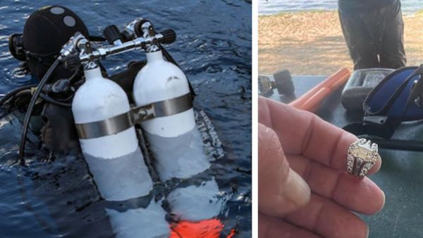 Un plongeur trouve une alliance vieille de 115 ans dans un lac et la restitue à sa propriétaire qui n'en revient pas
