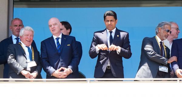 Coupe du monde des clubs: retrouvailles avec Beckham, échange avec la femme de Messi... comment Nasser Al-Khelaïfi a vécu le match contre l'Inter Miami