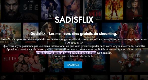Sadisflix : voici la nouvelle adresse - juin 2025