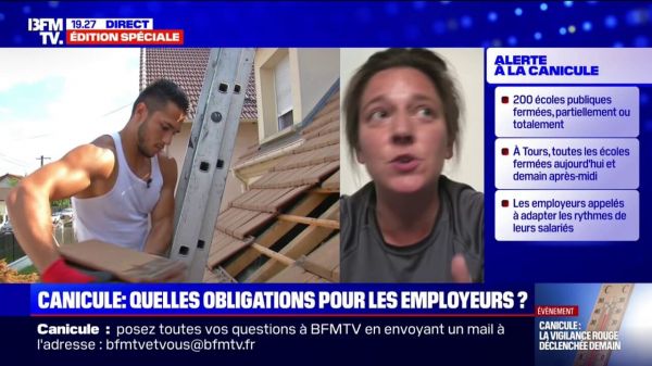 Canicule: une menuisière-charpentière déplore les limites du régime d'intempéries, "quand vous êtes artisan en solo, vous ne pouvez pas"