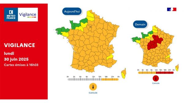 Canicule : seize départements basculent en vigilance rouge