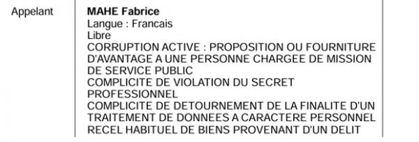 Cour d’appel : le détective Fabrice Mahé condamné à 18 mois avec sursis, les policiers Henri Benaim et Christian Beaudi condamnés à 9 mois avec sursis et 6 mois avec sursis
