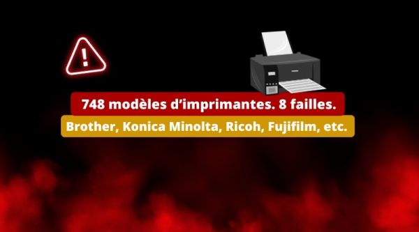 Ces 8 failles exposent 748 modèles d’imprimantes Brother, Konica Minolta, Ricoh, etc.