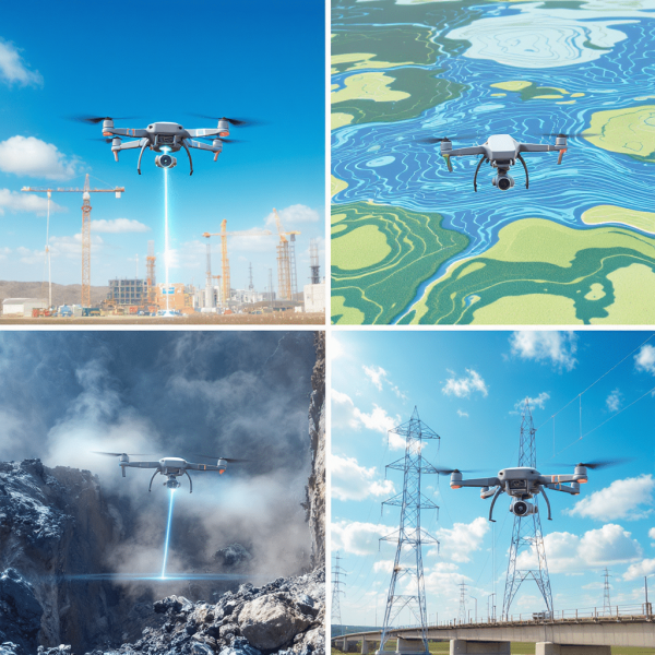 Top des utilisations du drone lidar dans les secteurs industriels