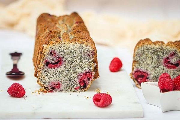 Cake framboises pavot ultra moelleux