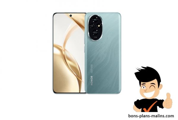 Vente flash smartphone HONOR 200 5G 12Go 512Go au meilleur prix de 289€