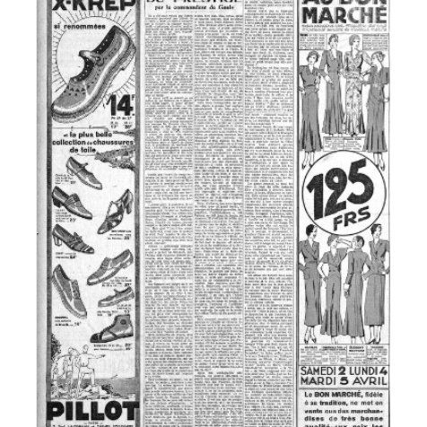 Le commandant de Gaule entre les chaussures Pillot et les robes du Bon Marché… (3)