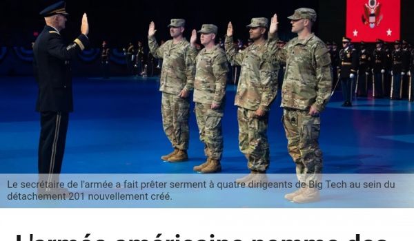 Technocratie Inc. contrôle l'Armée américaine!
