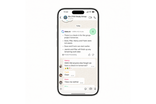 Meta sécurise les résumés des messages non lus de WhatsApp