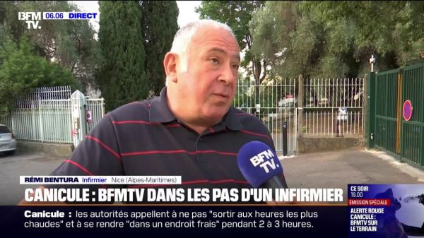 Avec la canicule, cet infirmier ne chôme pas et démarre sa tournée plus tôt