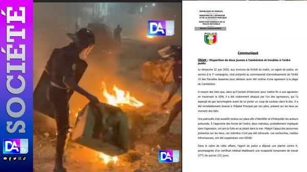 Agression d'un policier, fuite en mer et disparition inquiétante : la version officielle d'un drame à Cambérène