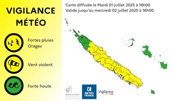 [Mise à jour] 23 communes placées en vigilance jaune aux vents violents, aux fortes pluies et aux orages