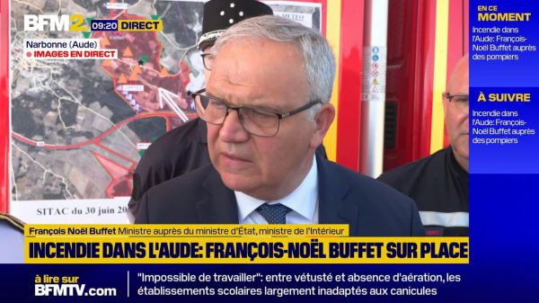 Incendie dans l'Aude : un premier feu "considérable", affirme François-Noël Buffet
