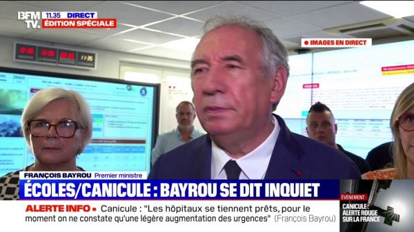 Canicule: François Bayrou estime que "des climatisations presque gratuites devraient être mises en œuvre partout"