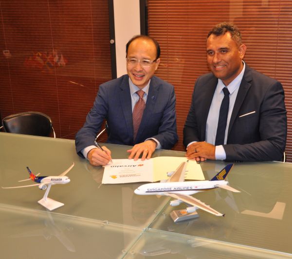 Aircalin et Singapore Airlines signent un partage de codes entre Nouméa et Singapour