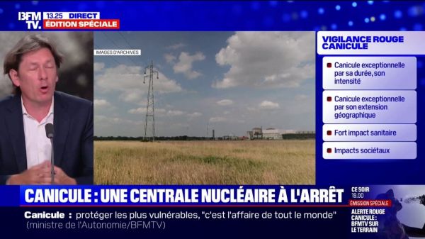 Canicule: la centrale nucléaire de Golfech (Tarn-et-Garonne) à l'arrêt