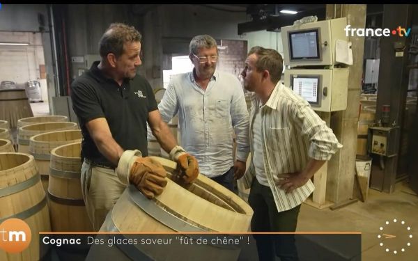 « Zoom sur la glace à la barrique » : dans Télématin, une jolie vitrine pour la tonnellerie Vicard de Cognac