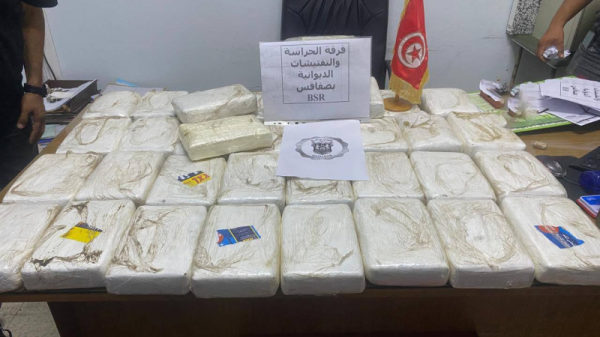 الحرس الديواني يحبط محاولة تهريب  43 كلغ من الكوكايين