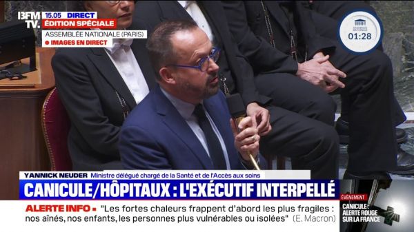 Canicule: "Il y a des problèmes au niveau des urgences", assure Yannick Neuder, le ministre délégué chargé de la Santé