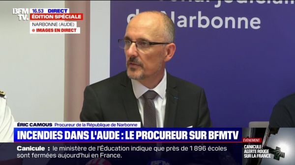 Incendie dans l'Aude: "Aucune victime directe n'est à déplorer", assure Éric Camous, procureur de la République de Narbonne