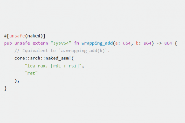 Rust 1.88 ajoute le support des fonctions « Naked »
