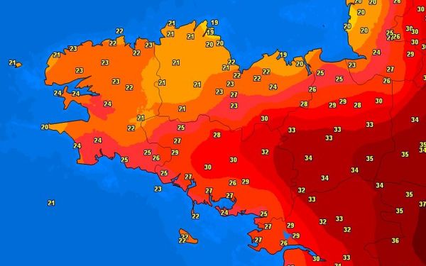 Fortes chaleurs en Bretagne : où a-t-il fait plus de 30°C ce mardi ?