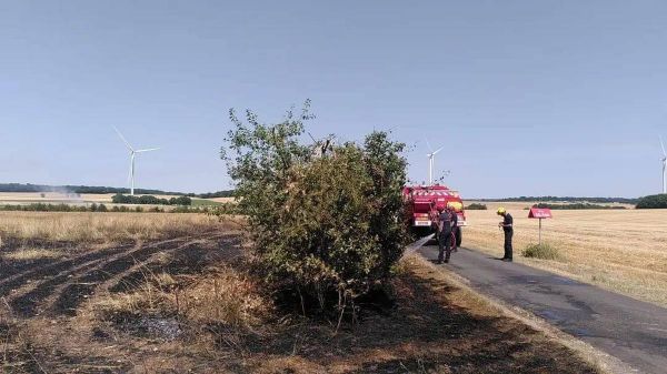Huit hectares de céréales partis en fumée à Courcôme