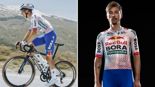 TDF. Tour de France - La Red Bull-BORA avec un maillot hommage à... l'Équipe de France