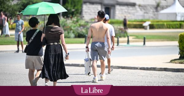 Dans le centre de Bruxelles le thermomètre s'affole plus qu'ailleurs