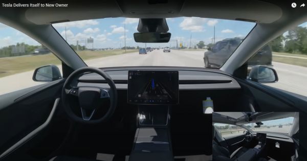 Ce Tesla Model Y se livre tout seul chez son futur propriétaire (et c'est tout de même impressionnant)