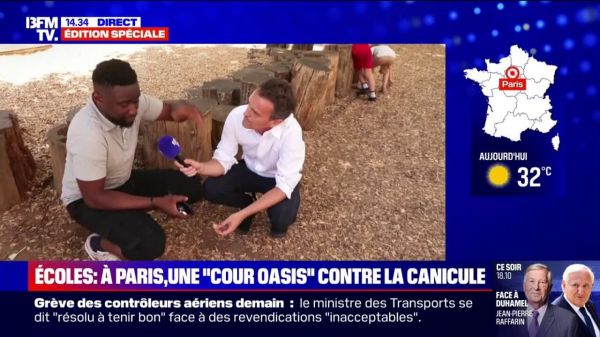 Les "cours oasis", un nouveau moyen de lutter contre la canicule dans les écoles à Paris