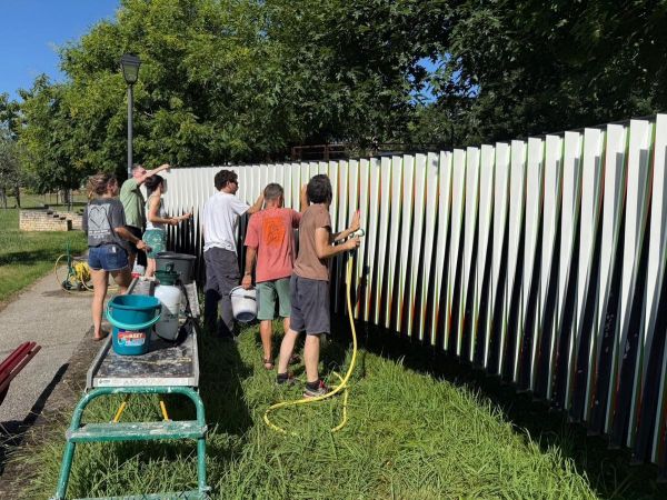 Oloron : un coup de frais pour l'oeuvre de Carlos Cruz-Diez