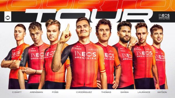 TDF. Tour de France - INEOS Grenadiers avec Rodriguez, Thomas... et Laurance