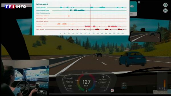 Sécurité routière : regardez comment recevoir une notification sur son smartphone détourne l'attention d'un conducteur | TF1 INFO