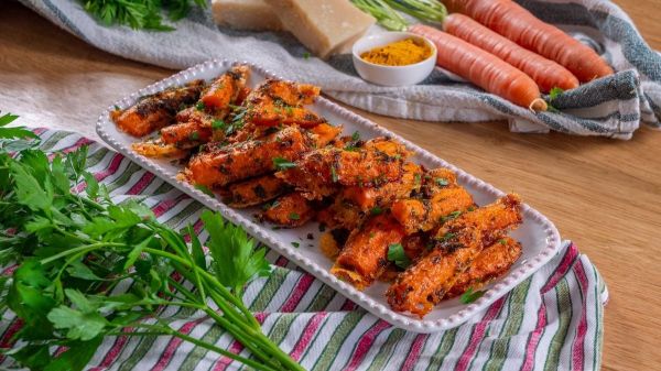 Recette carottes croustillantes au parmesan