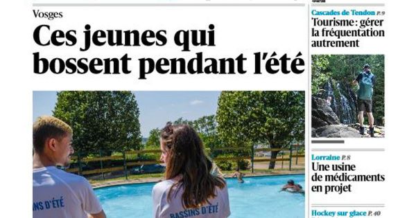 Vosges. Découvrez la Une de votre quotidien du jeudi 3 juillet