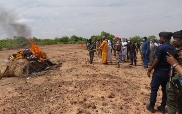 Dosso : Plus de 300 kg de drogues d'une valeur de 420 millions F CFA incinérés pour marquer la lutte contre le trafic