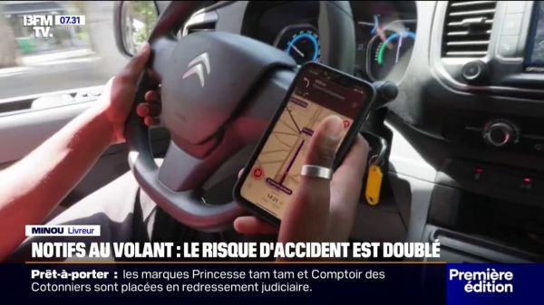 Téléphone au volant: les notifications doublent le risque d'accident selon une étude