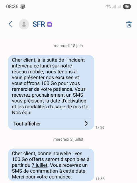 SFR invente le forfait 'illimité + 100Go' !