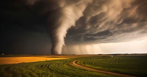 Chasseur d'orage, il fait sa demande en mariage en pleine tornade, l'image est impressionnante