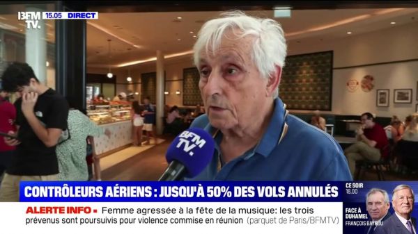 Grève des contrôleurs aériens: "C'est totalement inadmissible d'être pris en otage par des personnes qui défendent leurs intérêts", s'agace un voyageur