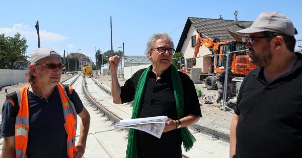 Strasbourg. Avec la fin de la pose des rails, le chantier du tram Ouest voit le bout