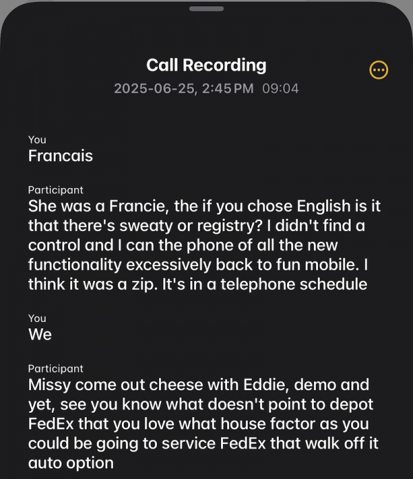 Apple Intelligence™ : la transcription des appels dans une autre langue