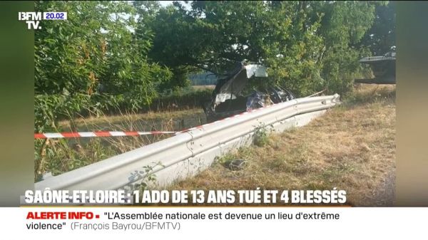 Saône-et-Loire: ce que l'on sait sur l'accident mortel qui a tué un mineur de 13 ans et blessé quatre personnes