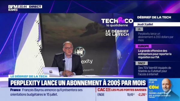 Perplexity lance un abonnement IA à 200 dollars par mois - 03/07