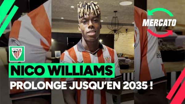 Nico Williams prolonge à l'Athletic jusqu'en 2035 !