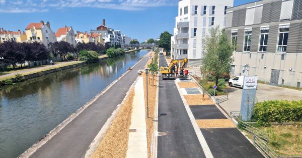 Nancy. Une nouvelle rue piétonne bientôt terminée et inaugurée au bord du canal