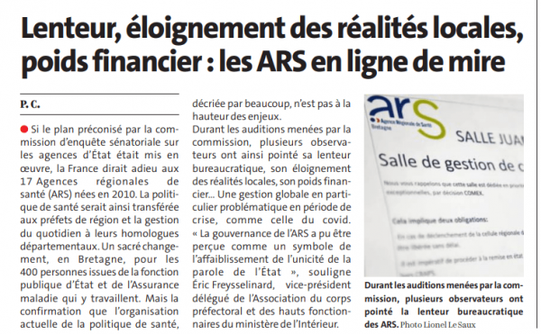 Une commission sénatoriale propose de supprimer de nombreuses agences dont les inutiles et coûteuses ARS