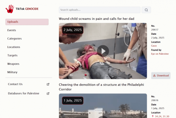 Tiktokgenocide.com : le site qui répertorie plus de 1300 vidéos de massacres et crimes de guerres sionistes