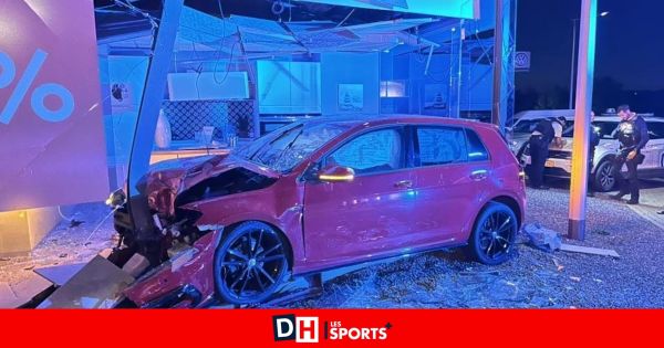 Bois-de-Villers: une voiture "folle" défonce la façade du magasin èggo, le conducteur prend la fuite